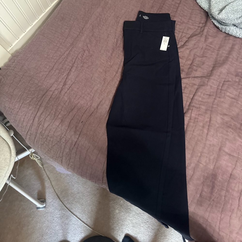High-Rise Pixie Straight Pants with Secret Smooth Pockets – Size 8 Tall – Navy